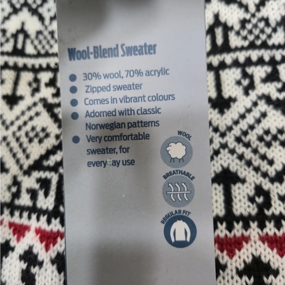 Icewear Iceland Nordic Pattern Zip Up Wool Acrylic Size XS Womens NEW - Picture 9 of 11